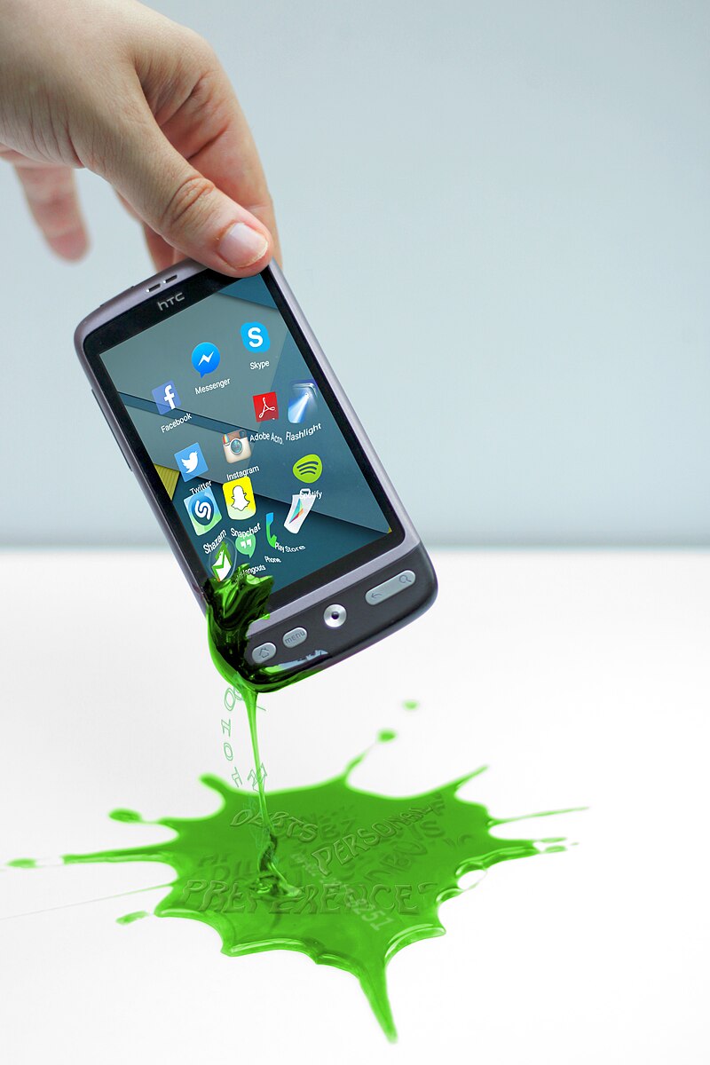 A smartphone displaying app privacy and data protection settings, illustrating the permissions users grant when they install and use free applications