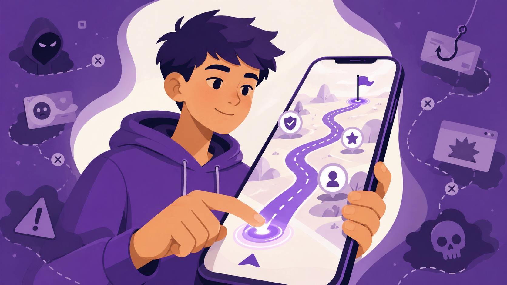 Illustration for: Using Social Media Safely