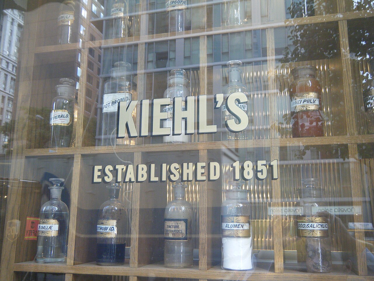A storefront window display, a real-world version of window shopping without buying